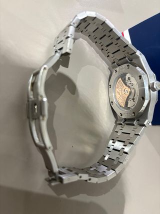 Orologio di lusso al quarzo blu e argento