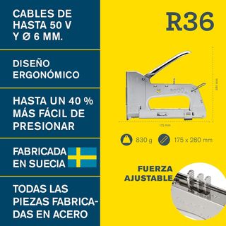 Grapadora Profesional Rapid R36 PRO