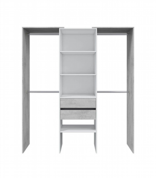 Kit Vestidor 179 cm. Blanco Artik/Cemento