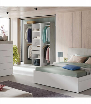 Kit Vestidor 179 cm. Blanco Artik/Cemento