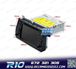 RADIO GPS ANDROID 14 BMW E46 4GB RAM 64GB ROM DVD