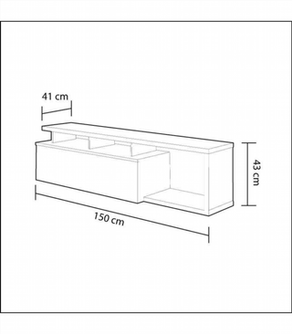 Mesa Tv Con Luces Led. Blanco Brillo