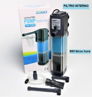 Filtro acuario mediano compacto pecera 880 l/h