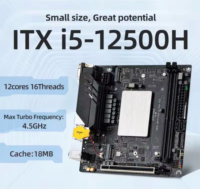 Placa Base ITX i5-12500H + 16GB RAM crucial