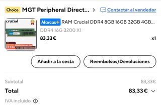 Placa Base ITX i5-12500H + 16GB RAM crucial
