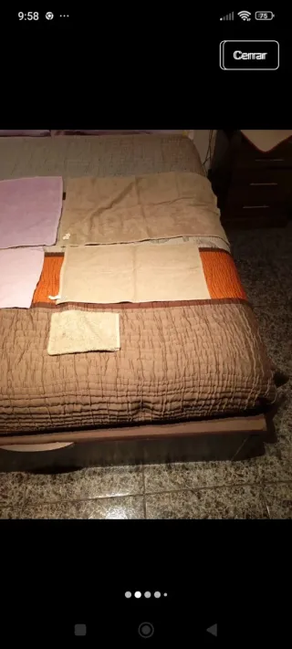 Juego de toallas lila y beige