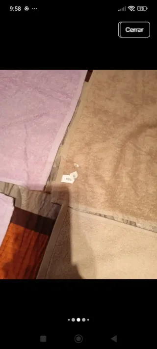 Juego de toallas lila y beige