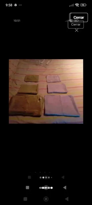 Juego de toallas lila y beige