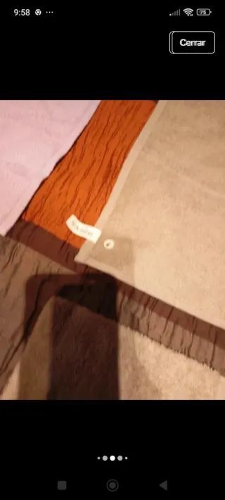 Juego de toallas lila y beige