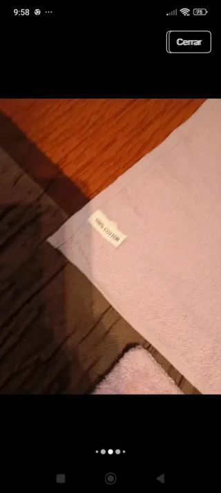 Juego de toallas lila y beige