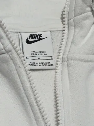 Sudadera Nike Blanca Cremallera