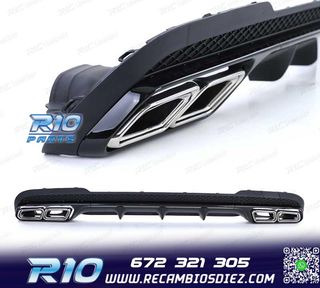 DIFUSOR MERCEDES CLASE E W212 SEDAN 13-16 LOOK AMG E63 + COL