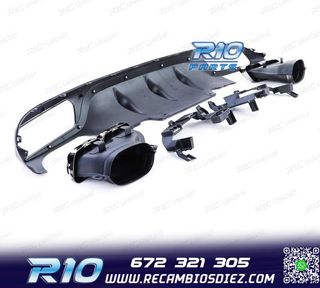 DIFUSOR MERCEDES CLASE E W213 SEDAN 16-20 LOOK AMG E63 + COL