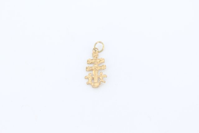 Cruz Caravaca Mini de oro 18k, 0,70gr. Ref. G-089.