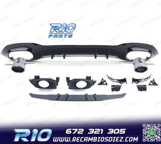 DIFUSOR MERCEDES CLASE A W177 18- A35 LOOK AMG NEGRO BRILLO