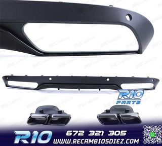 DIFUSOR MERCEDES CLASE C W205 SEDAN 14-18 LOOK AMG NEGRO MAT