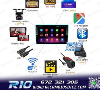 RADIO 9" GPS ANDROID 13 QUAD CORE 64GB ROM