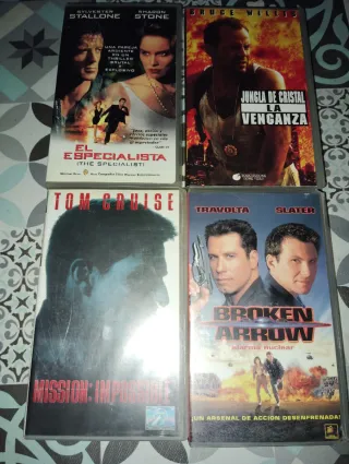 Lote 4 Películas VHS Acción/Aventura