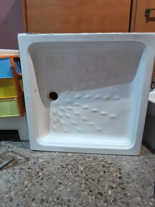 Plato de ducha cerámica blanco