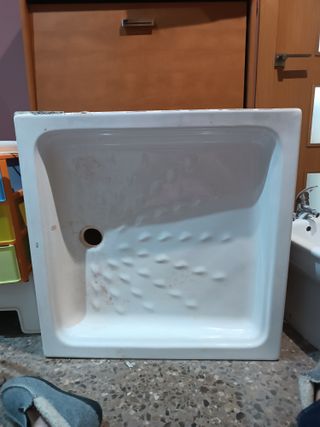 Plato de ducha cerámica blanco