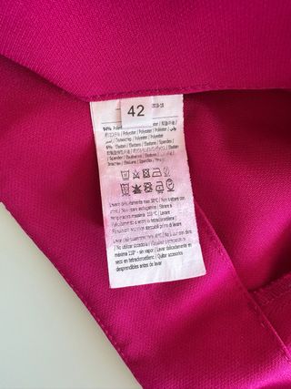 Pantaloni donna fucsia con cintura