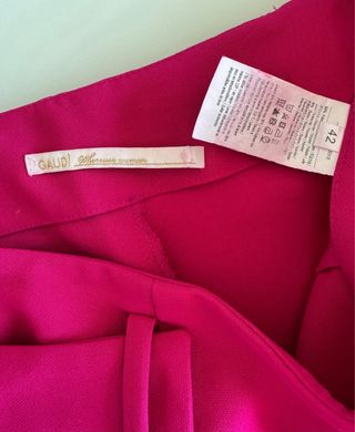 Pantaloni donna fucsia con cintura