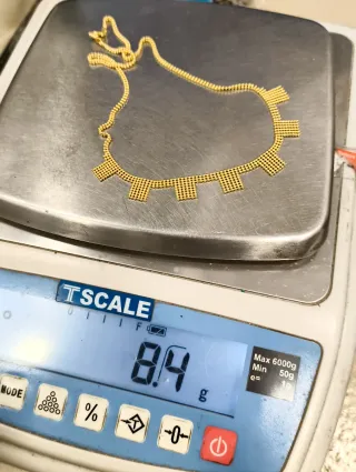 Gargantilla Oro 18kt mini bolitas