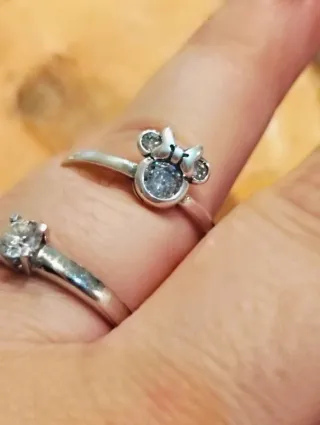 Anillo Pandora Minnie Plata