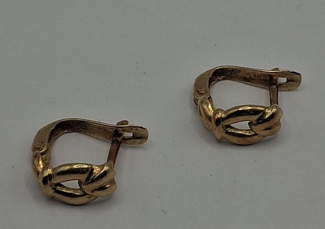 Pendientes Hebilla de Oro 18k, 1,67gr. Ref. G-097.