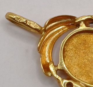 Colgante madre e hijo oro 18k, 1,35gr. Ref. G-948.