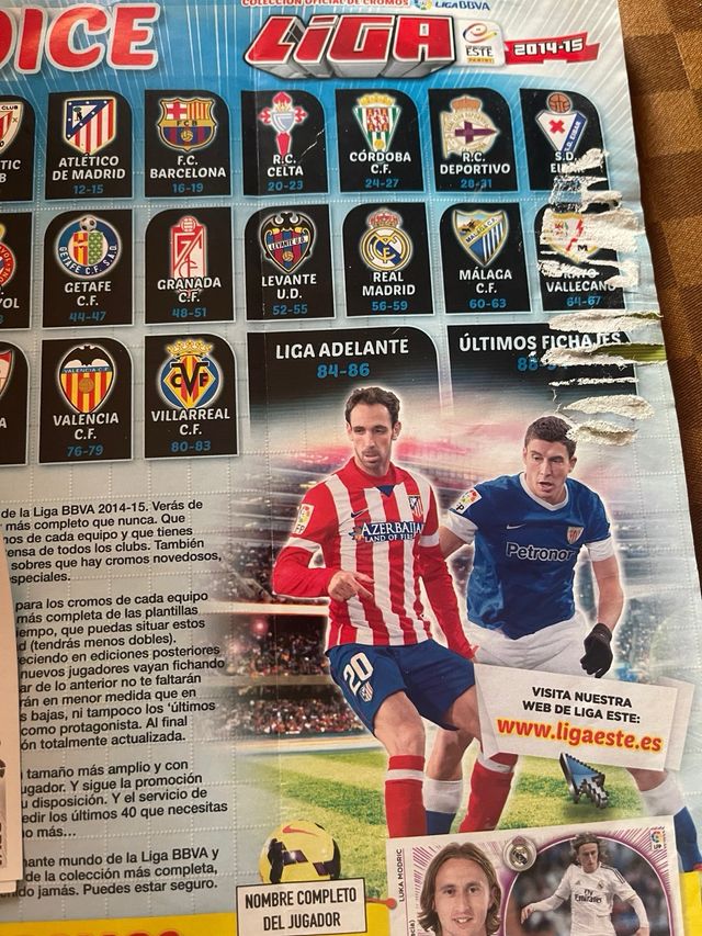 Álbum Liga BBVA 2014-2015 Completo