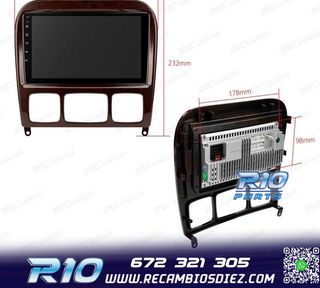 RADIO GPS ANDROID 13 MERCEDES CLASE S W220 98-05