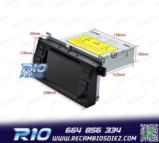 RADIO GPS ANDROID 14 BMW E46 4GB RAM 64GB ROM DVD