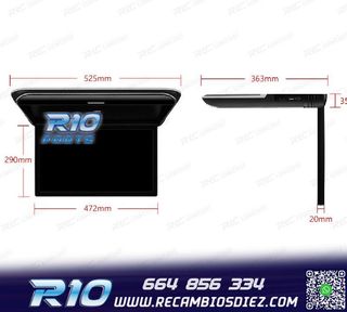 PANTALLA FULL HD PARA TECHO DE 19,5 "