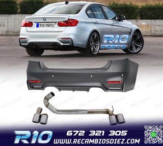 PARAGOLPES TRASERO BMW F30 LOOK M3 + KIT ESCAPE