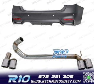 PARAGOLPES TRASERO BMW F30 LOOK M3 + KIT ESCAPE