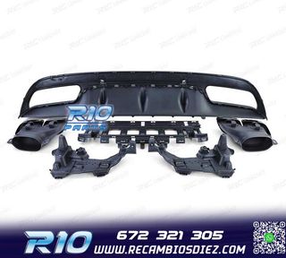 DIFUSOR MERCEDES CLASE C W205 SEDAN 13-18 LOOK AMG + COLAS E