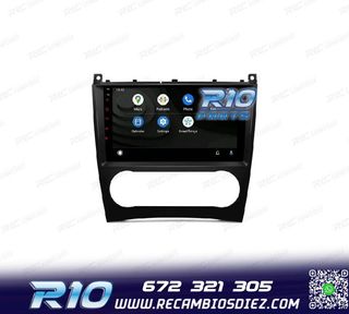 RADIO GPS ANDROID 13 PARA MERCEDES CLASE C W203 CLK W209 G W