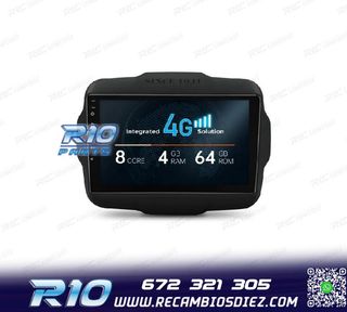 RADIO GPS ANDROID 14 PARA JEEP RENEGADE 15-20