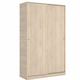 Armario 120x204x50 cm 2 Puertas Correderas. Natur