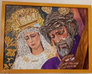 Cuadro Religioso Gitanos y Virgen de las Angustias