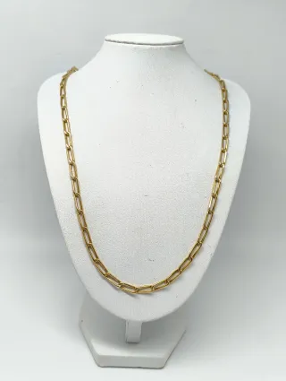 Cadena Oro 18kt eslabones alargados 60cm largo