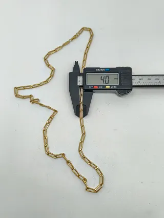 Cadena Oro 18kt eslabones alargados 60cm largo