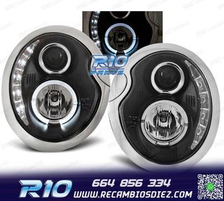 FAROS MINI COOPER R50 R52 R53 LUZ DIURNA NEGROS