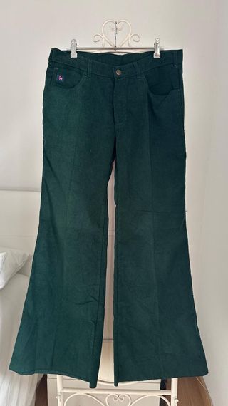 Pantalones Acampanados Vintage Flared 36 /38 Mujer