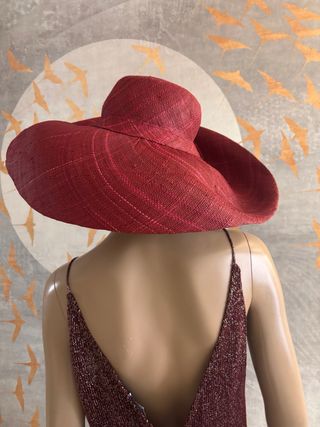 Sombrero rafia natural ala ancha.