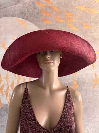 Sombrero rafia natural ala ancha.