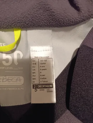 Equipo esqui niño 8 años