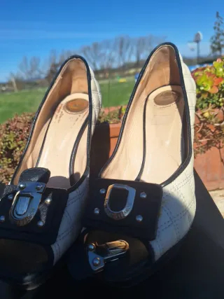 Scarpe Elisabetta Franchi Tg 36 Beige/Nero