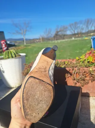 Scarpe Elisabetta Franchi Tg 36 Beige/Nero